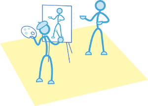 Realistisches Gemälde