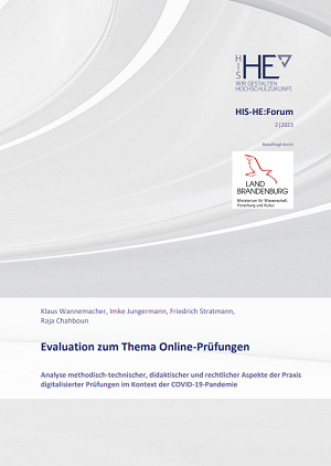 Berichtcover "Evaluation zum Thema Online-Prüfungen" Berichtcover "Evaluation zum Thema Online-Prüfungen"