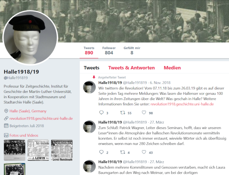 Screenshot Twitterkanal